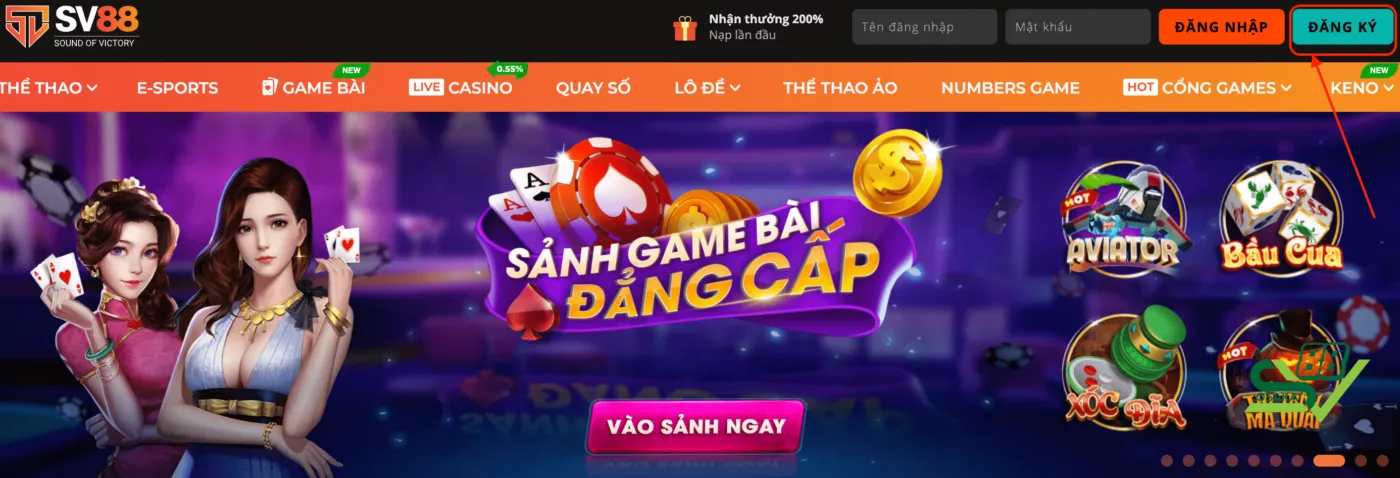 Vì sao nên chọn đăng ký SV88 tham gia cá cược?